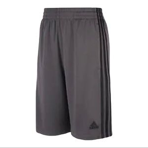 Adidas 3 Stripe Youth Shorts With Pockets Grey New